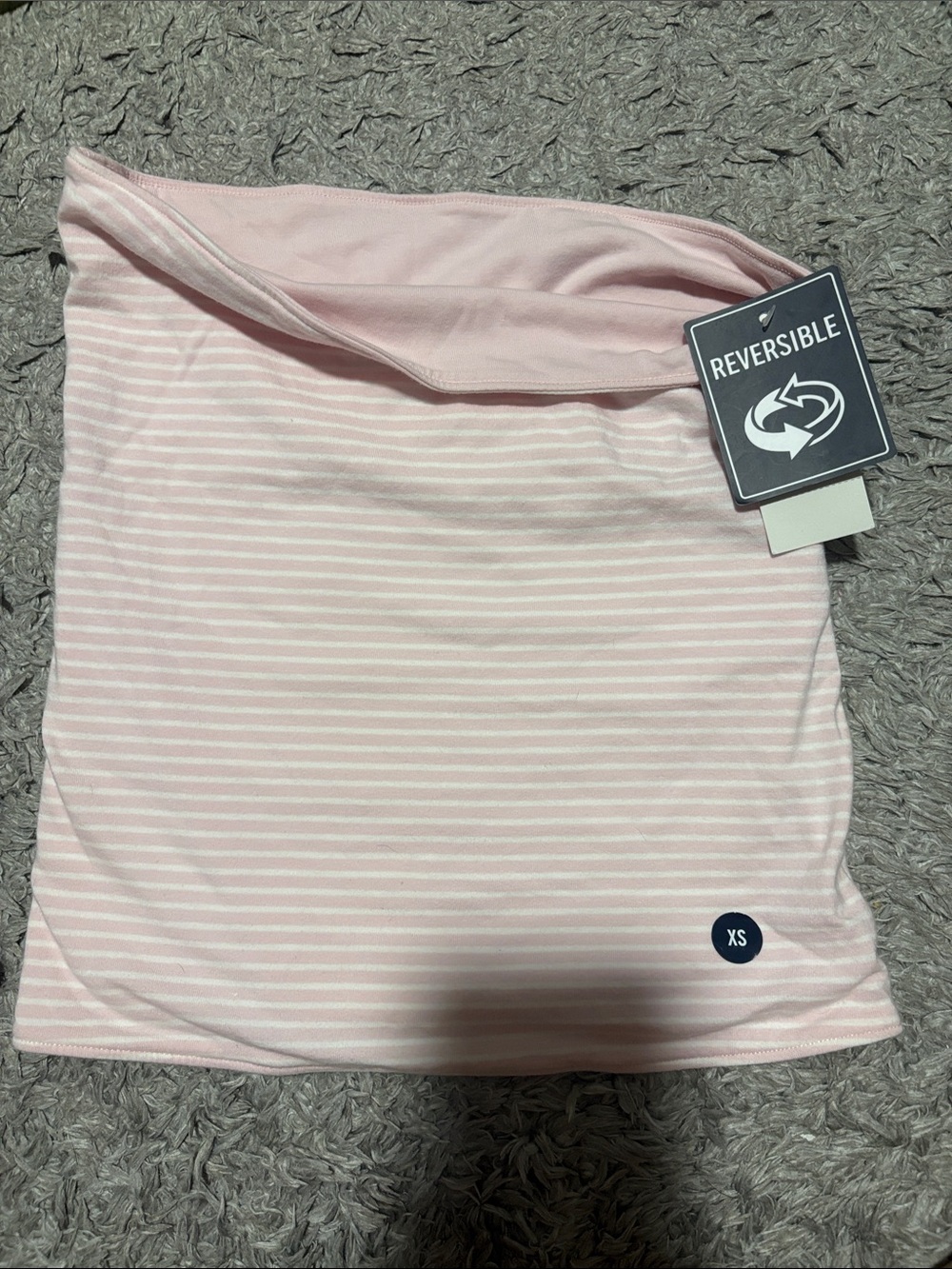 Hollister Reversible Light Pink Striped Tube Top Size XS NWT